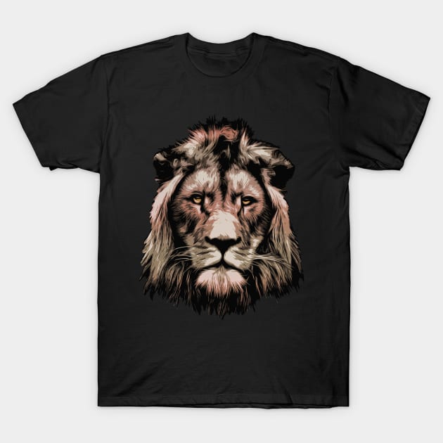 Colorful Lion Head Vector Graphic Design v3. T-Shirt by RamoryPrintArt